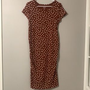 Isabel Maternity Ruched Side Bodycon Dress